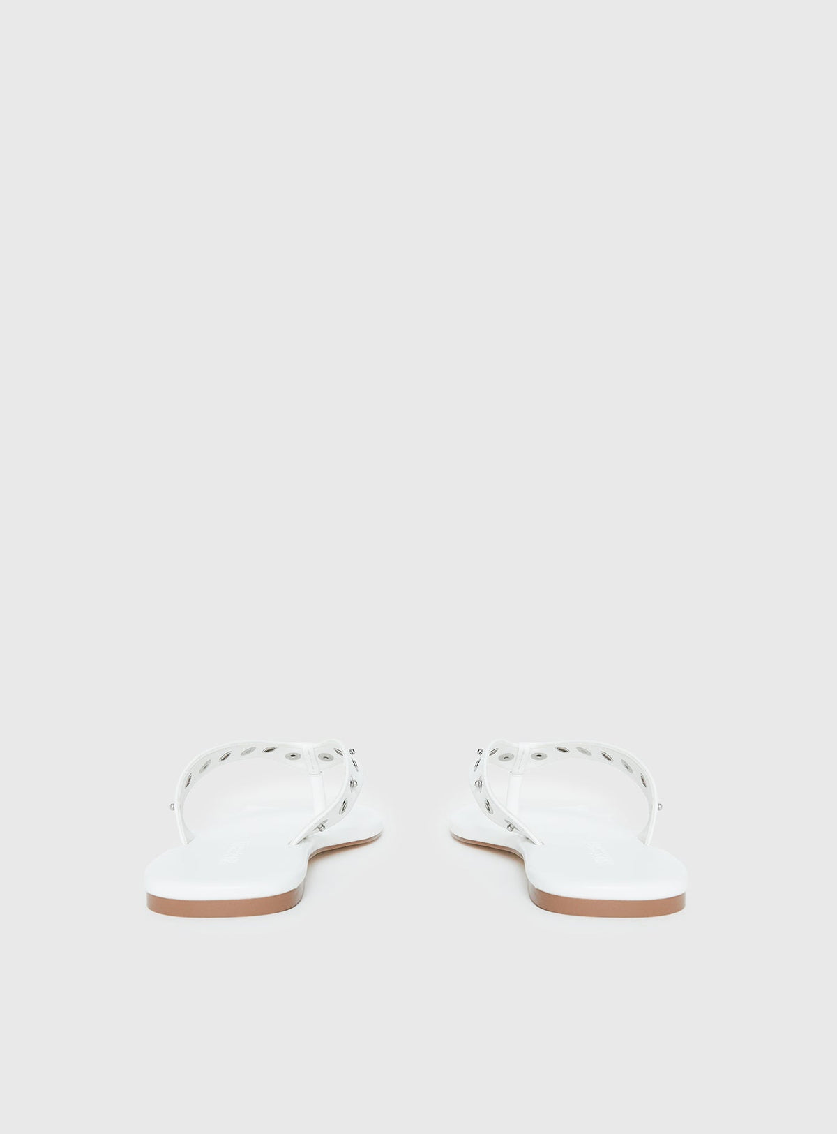 Lyana Eyelet Detail Sandals White