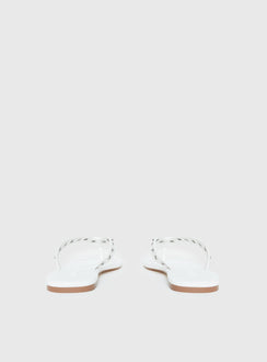 Lyana Eyelet Detail Sandals White
