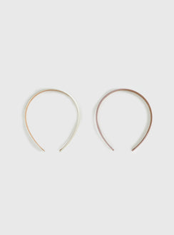 Deia Satin Headband Pack White / Pink