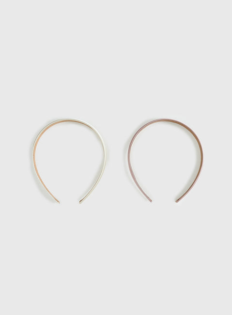 Deia Satin Headband Pack White / Pink