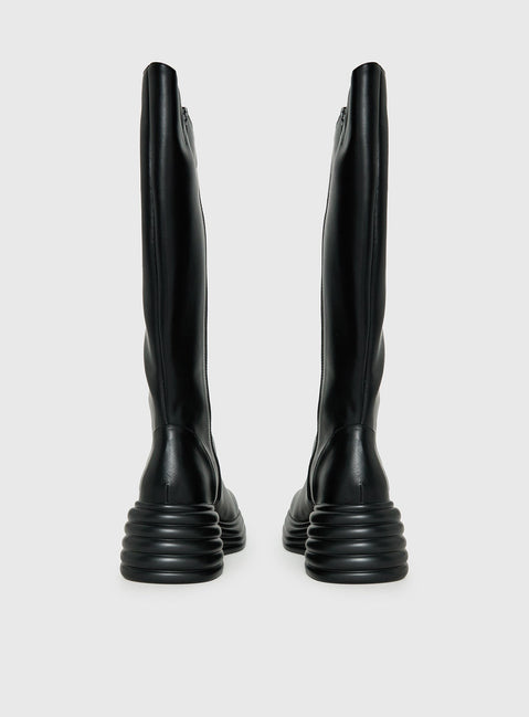Therapy Frequency Knee High Boots Black