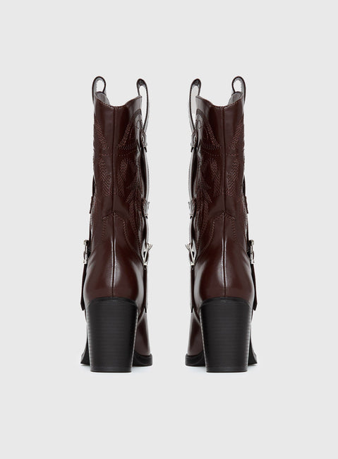 Cypress Western Boots Brown