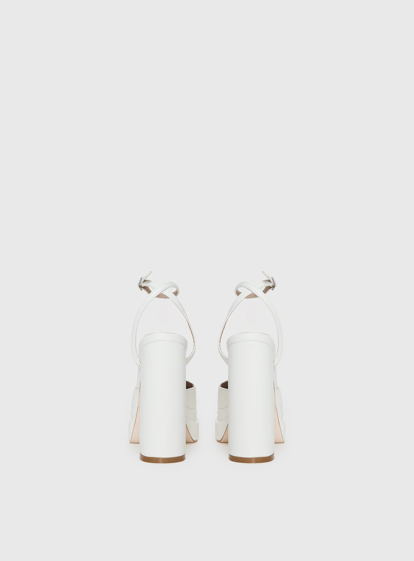 Alto Platform Heels Matte White