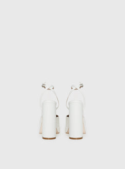 Alto Platform Heels Matte White