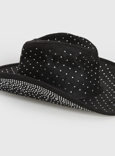 Tennessee Diamante Cowboy Hat Black
