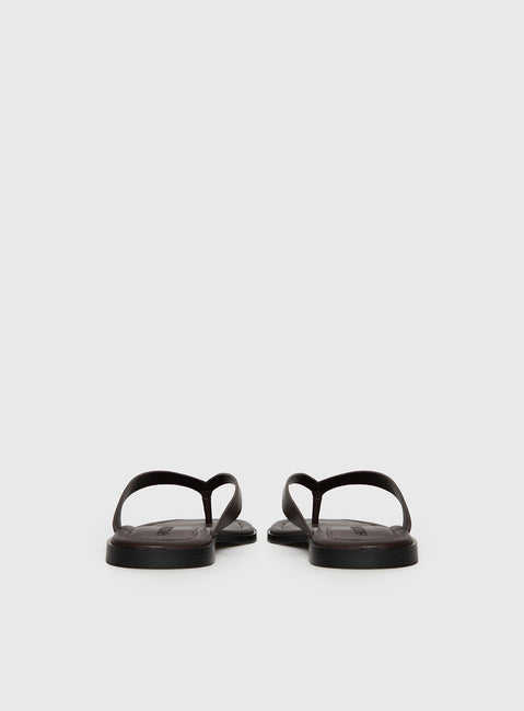 Alara Flat Thong Sandals Brown