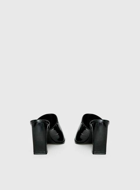 Hania Slip On Closed Toe Heels Black