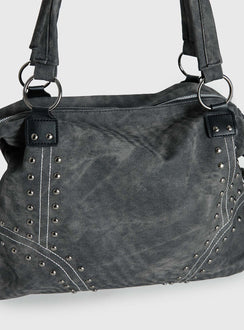 Brittin Stud Detail Shoulder Bag Black