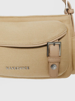 Shoulder bag Adjustable shoulder strap, silver-toned hardware, three compartments, magnetic button fastening