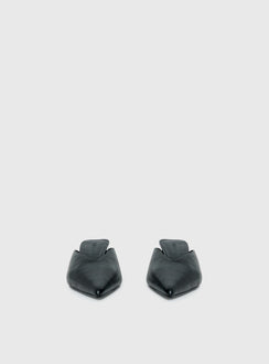 Priella Pointed Toe Kitten Heels Black
