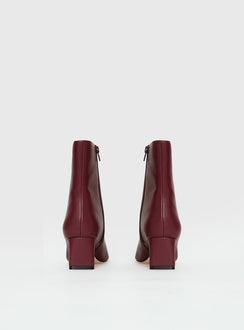 Velvette Boots Burgundy