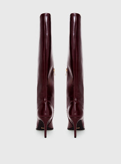 Billini Yasma Knee High Boots Berry Shine