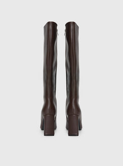 Sawyer Knee High Boots Brown