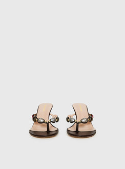 Nina Bead Heels Chocolate