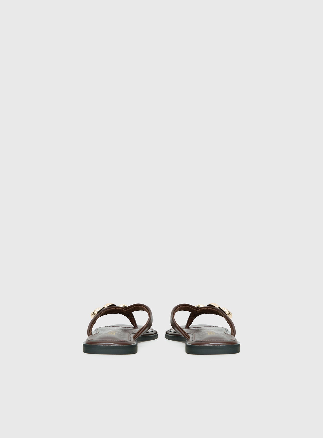 Therapy Guise Hardware Detail Sandals Brown / Gold