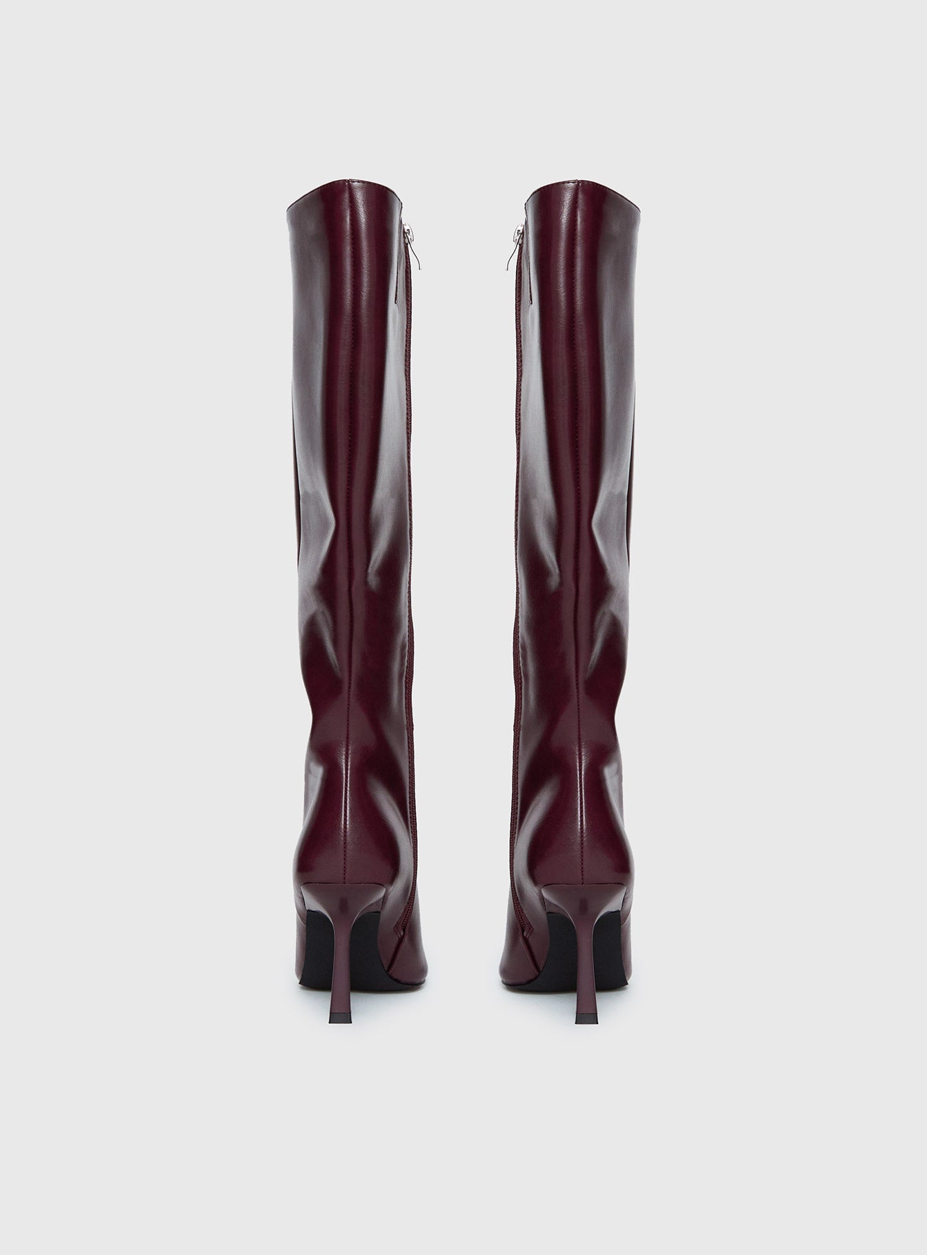 Harrie Knee High Boots Burgundy