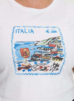 Edenia Tee White Curve