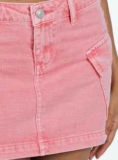 product Zakai Cargo Denim Mini Skirt Light Pink Denim Princess Polly  Mini Skirts 