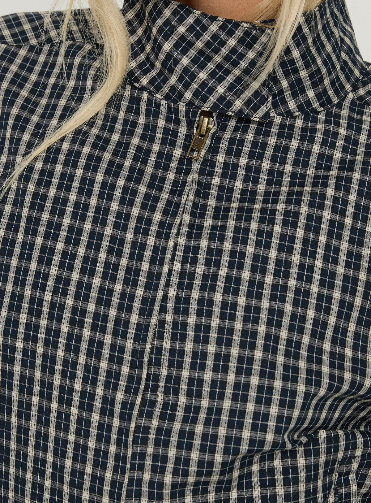 Aura Jacket Navy / Lemon Plaid