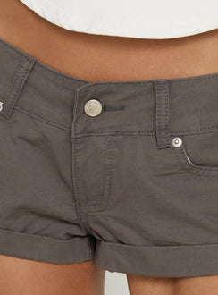 Raminna Low Rise Micro Shorts Charcoal