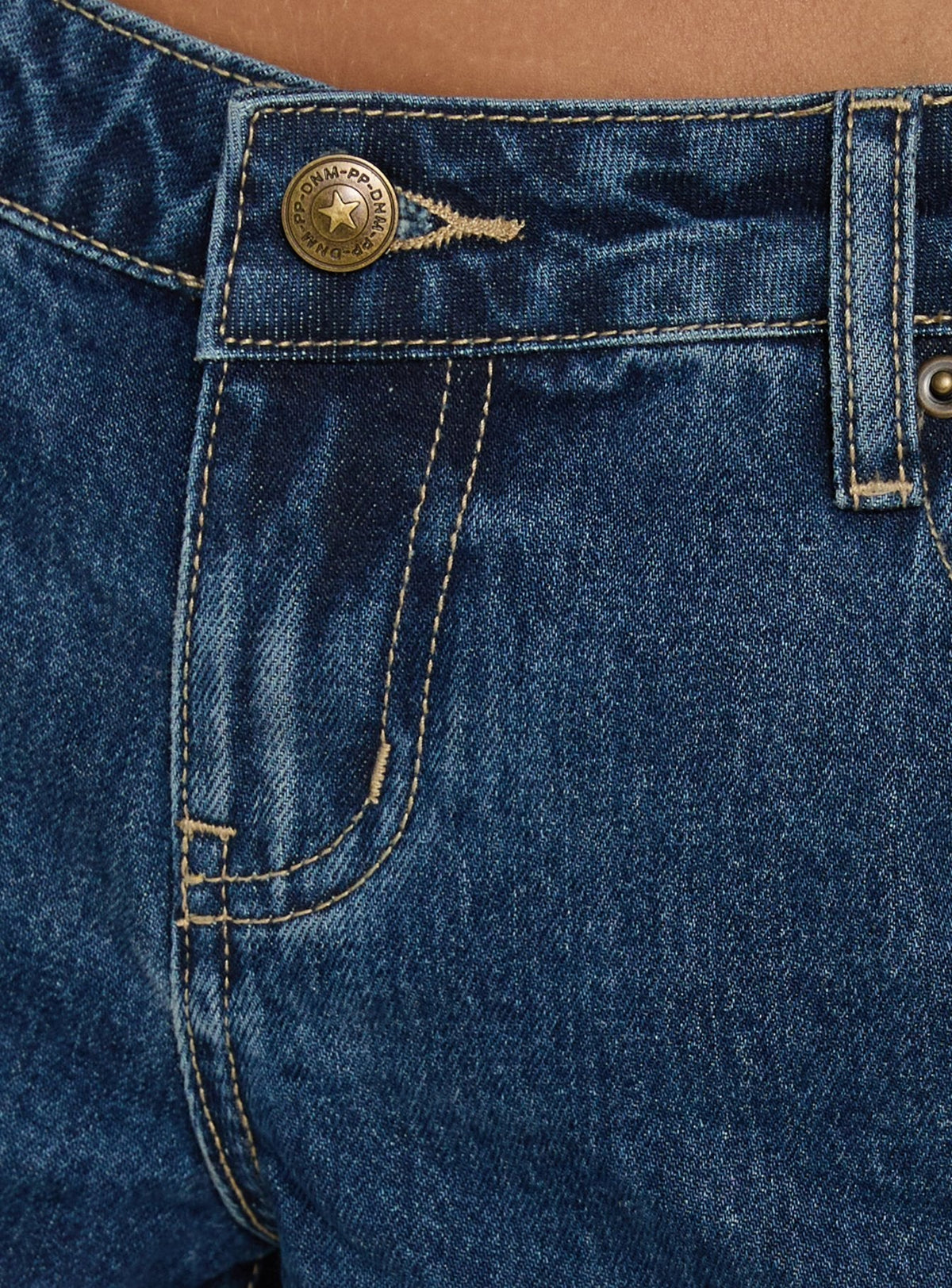 Dreamful Ultra Low Rise Mini Denim Short Dark Blue Wash