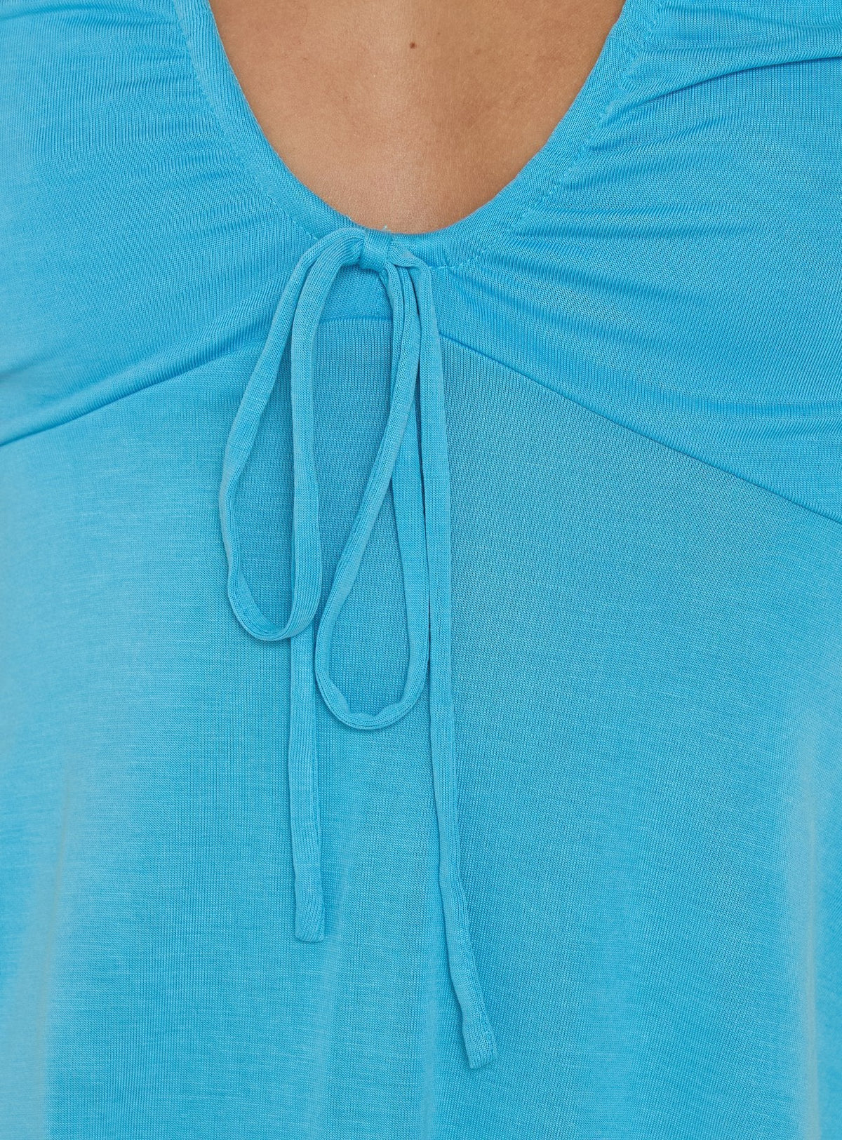 Madallaine Ruched Halter Top Topaz