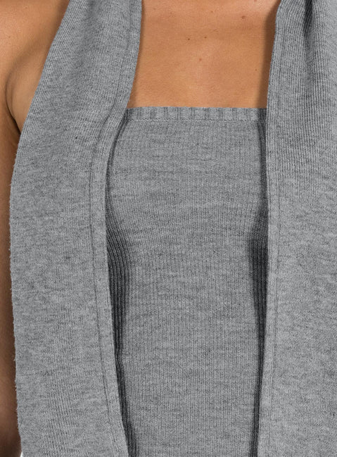 product Princess Polly Full Sleeves High Neck  Styles Two Piece Top Grey