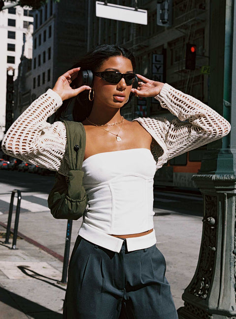 Rosanna Bolero Beige Princess Polly  Cropped 