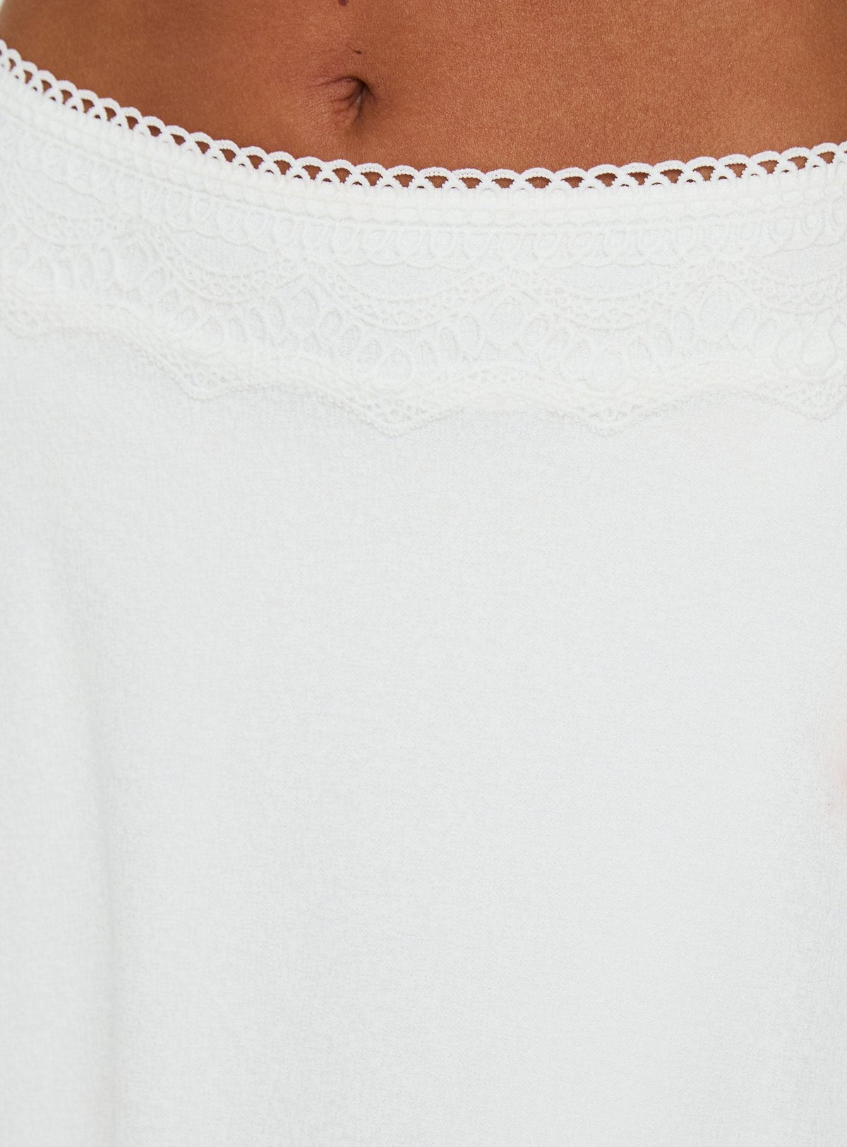 Carlessa Asymmetrical Knit Midi Skirt White