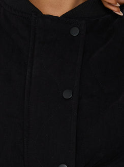Stick Season Quilted Jacket Black