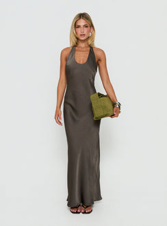 Bare Halter Maxi Dress Mocha