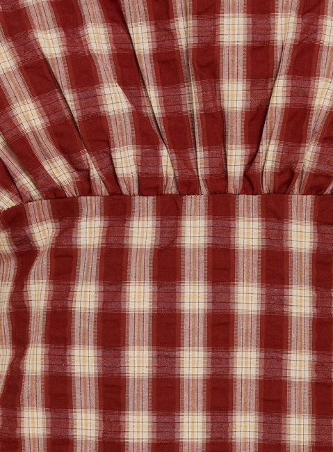Sweet Somethings Mini Dress Red Check Curve