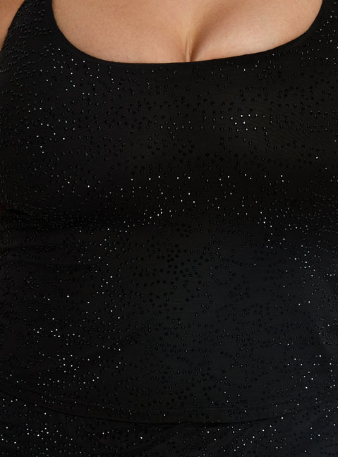 Jenesa Tie Back Top Black Curve