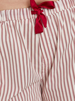 Chill Club Sleep Boxer Shorts Red / White Stripe Curve