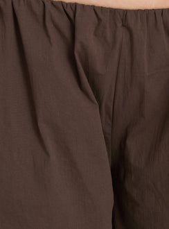 Lunea Concealed Waistband Pants Brown Curve