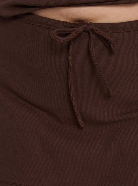Baseline Rib Skort Brown Curve