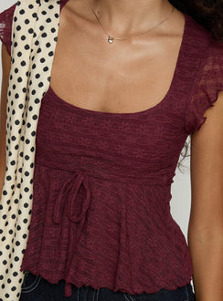 Auroraah Frill Top Cherry