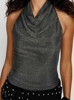 Giggle Top Charcoal Shimmer