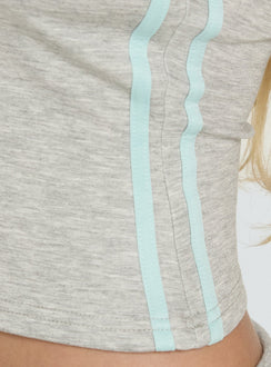 Dynah Cinched Tipping Tank Top Grey Marle / Blue