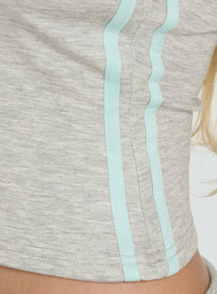 Dynah Cinched Tipping Tank Top Grey Marle / Blue