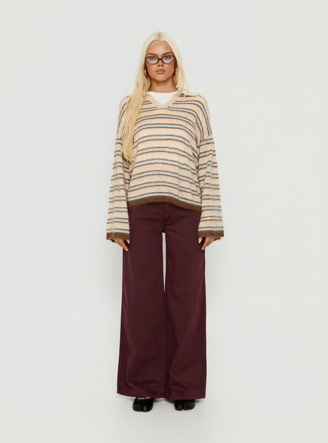 Ramos Low Rise Denim Jeans Currant