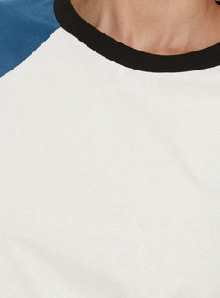 Kravitz Long Sleeve Baseball Raglan Top Blue