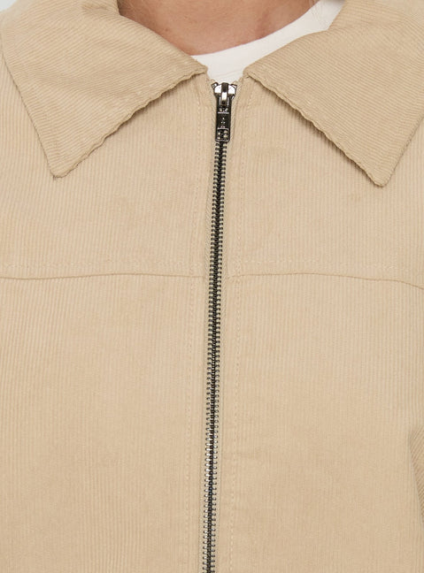 Goldsmith Corduroy Bomber Jacket Stone