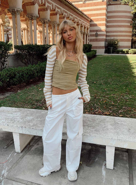 product Princess Polly Sleeveless Square Neck  Cecile Strapless Top Mushroom