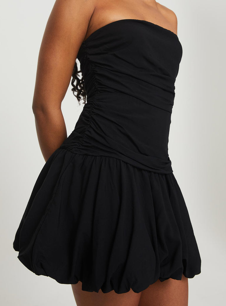 Rule Approved Glittery Sleeveless Mini Dress (Black)