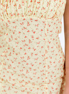 product Princess Polly Square Neck  Freya Mini Dress Yellow Petite