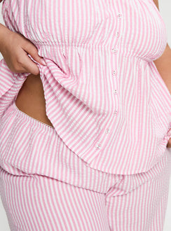 Cassini Set Pink Stripe Curve