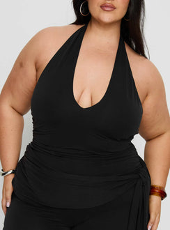 Enchantress Wide Leg Jumpsuit Black Curve