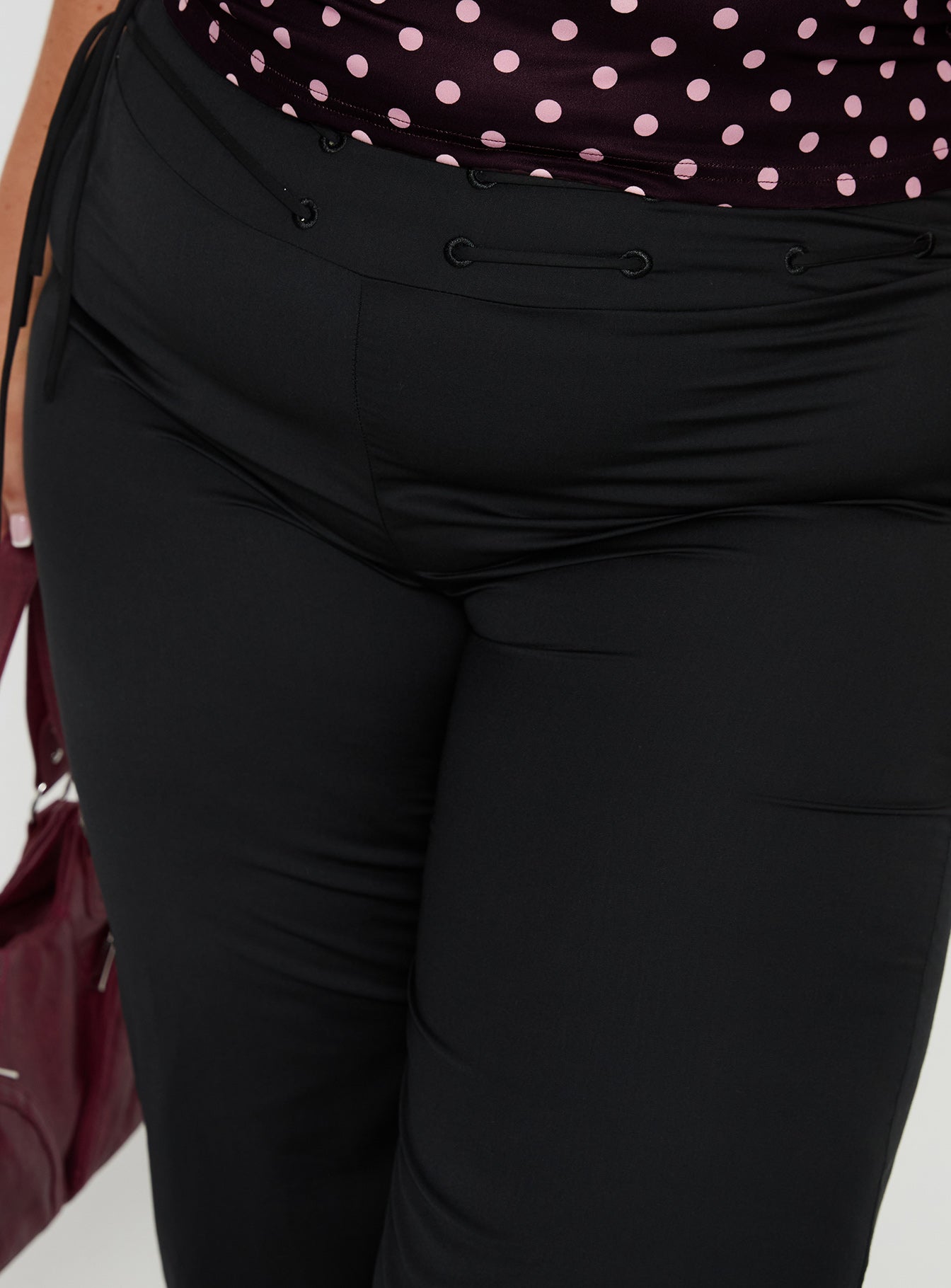 Just Have Fun Wide Leg Pant Black Curve