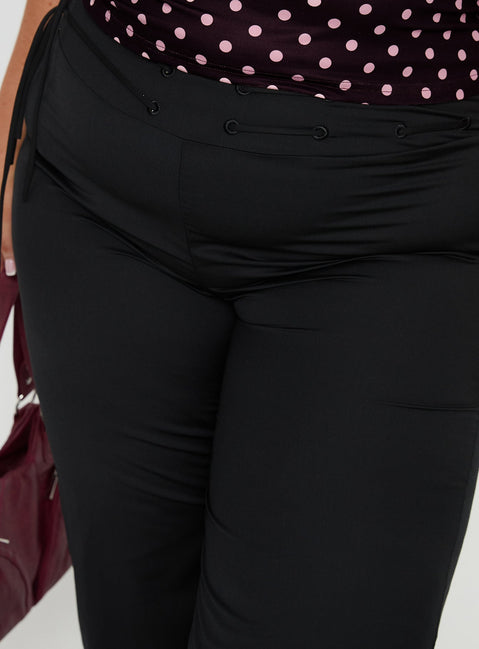 Just Have Fun Wide Leg Pant Black Curve